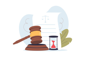 Law and Justice Concept Illustration. Illustrations for websites, landing pages, mobile apps, posters and banners