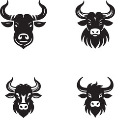 vector illustration of a bull