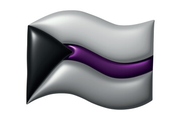Colorful Demisexual pride flag Happy pride day LGBTQ community Pride Month Vector 3d clipart for posters, stickers, logo, cards