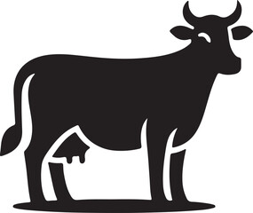 cow silhouette vector