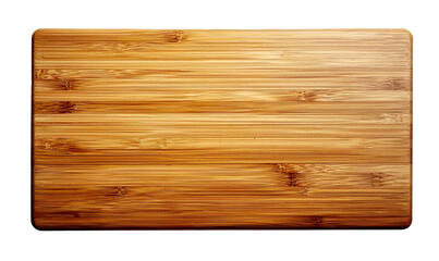 Natural Bamboo Table Top with Eco-Friendly Texture and Design Isolate on Transparent Background, cutout, png