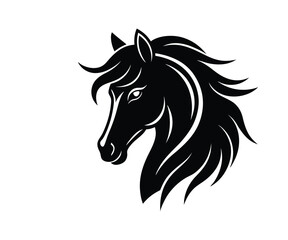 a vector illustration of a horse head.eps