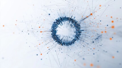 Abstract digital network, graphic design, data visualization, technology. Possible use for stock photo, website background