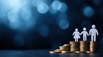 Multi-generational wealth with family-focused investment symbols