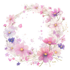Floral flower vector Illustrations on white background