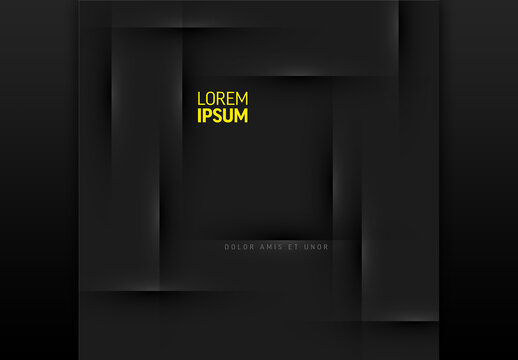 Minimalist Dark gray Abstract Background template with place for your text content