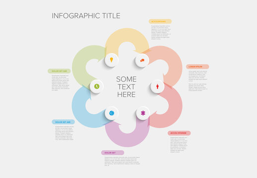 Colorful Circular Infographic Template with Text Sections