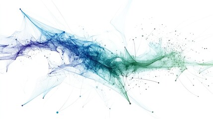 Naklejka premium Abstract network flow on white background