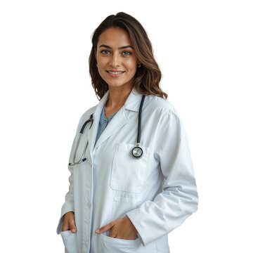 Smiling Female Doctor Background Transparent
