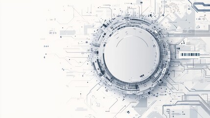 Abstract futuristic technology circle graphic background