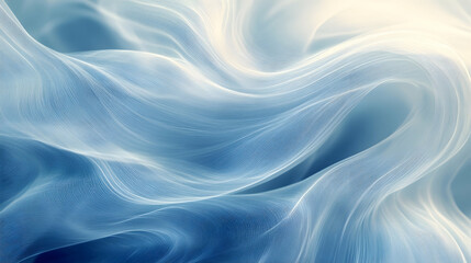 Obraz premium Flowing, soft blue and white waves form an ethereal, dreamy backdrop