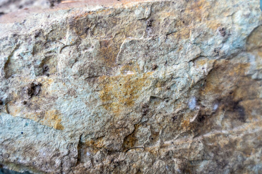 Big beautiful stone on the ground , stone background 