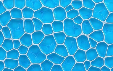 Obraz premium Blue Honeycomb Pattern with Organic Fluid Texture