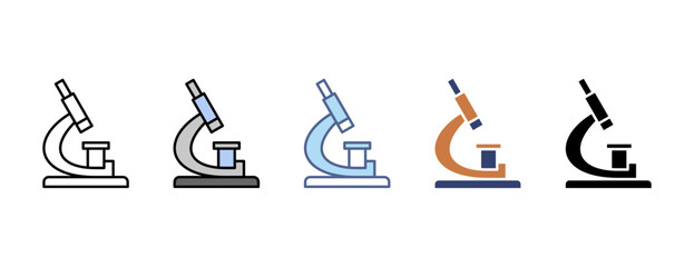 Research icon with multiple style