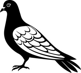 Obraz premium Illustration of a Stylized Pigeon