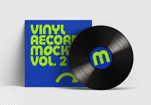 Vinyl Cover Retro Record Mockup