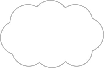 シンプルな雲形の吹き出し