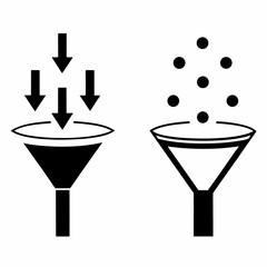 Simple Funnel Process Vector design.