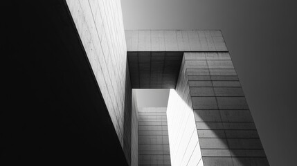 A modern, minimalist poster, effect and architecture and the digital facade