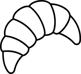 hand drawn vector illustration of a croissant