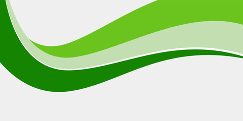 Abstract White and Green wave wide background banner. eps2