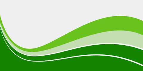 Abstract White and Green wave wide background banner. eps2