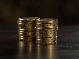 Casino chips close-up, casino scene
