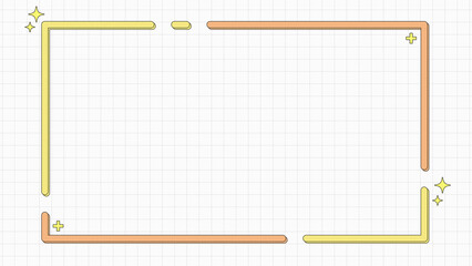 グリッドの白背景とフレームのイラスト