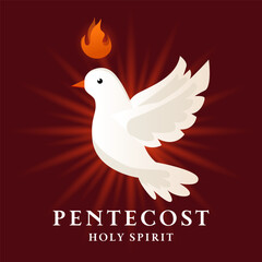 pentecost holy spirit illustration in gradient style