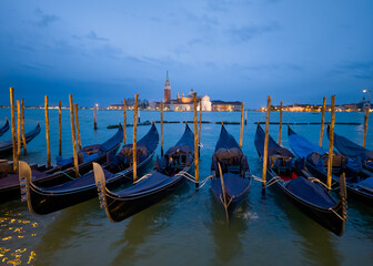 Venice, Italy - The city on the sea, with the most characteristic places and touristic attractions in the world. Here in particular a view during the night.