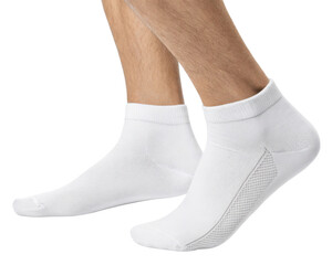 Comfortable white socks mockup showcasing stylish design perfect for casual wear and athletic activities