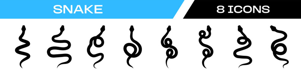 Fototapeta premium snake icon. snake silhouette vector
