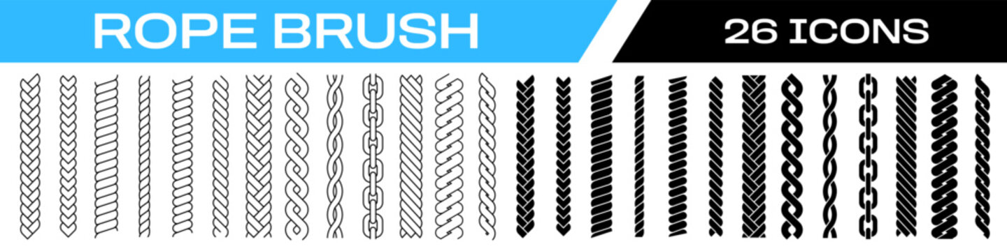 rope brush pattern. Thread pattern seamless