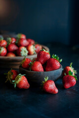 fresh strawberries in a bowl