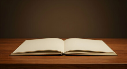 Open Book On Wooden Table