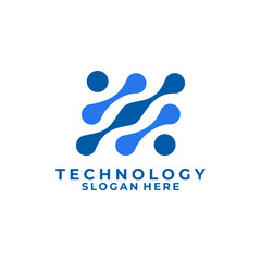 Abstract logo template design concept. Digital logo vector