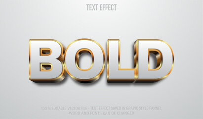 Bold Golden 3d editable text effect style
