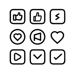Social Media Engagement Icons
