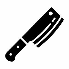 Minimalist Cleaver Knife vector Design.