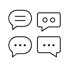 Speech Bubble Icons Vector