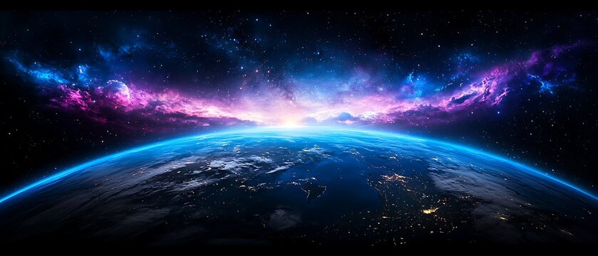 Earth from Space Sunrise