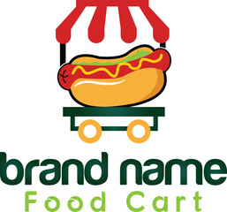 Food cart logo design, street logo design for download