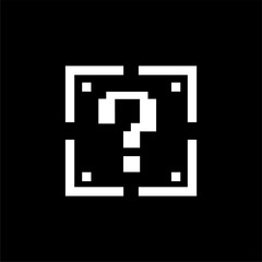 Pixelated Mystery Box - Retro 8-Bit Vector Design