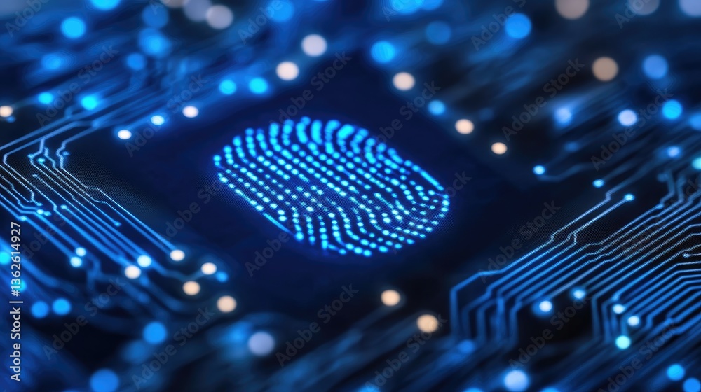 Poster ai-driven identity verification system securing fintech transactions and banking services.