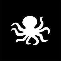 Minimalist Octopus Silhouette Logo