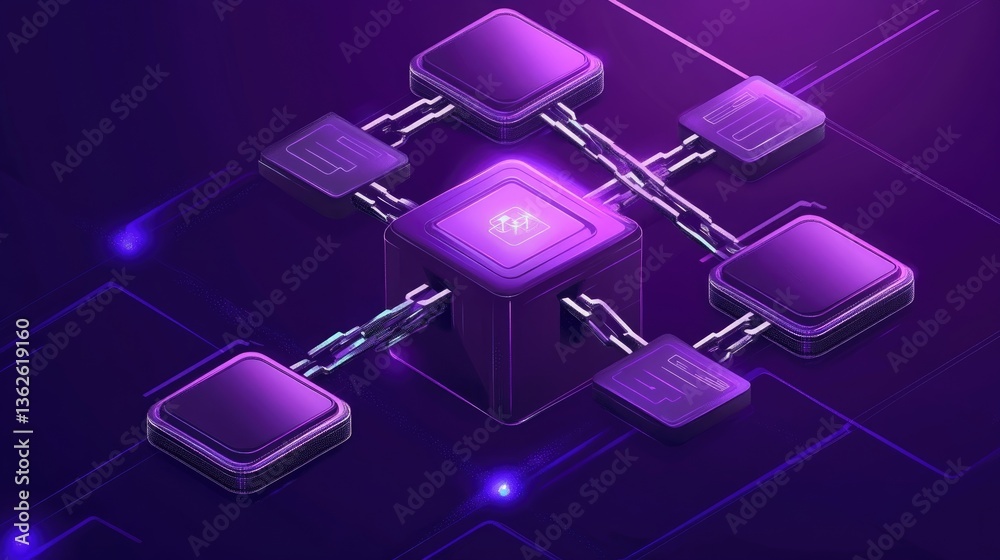 Poster ai-powered smart contract execution system securing blockchain-based financial transactions.