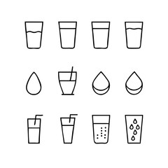 Water Glass Icon Vector