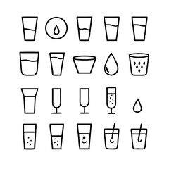 Water Glass Icon Vector