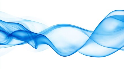 Abstract blue lines rapidly cross a white background in this presentation design, which incorporates a simple flat illustration and a generous amount of copy space in a minimalist style