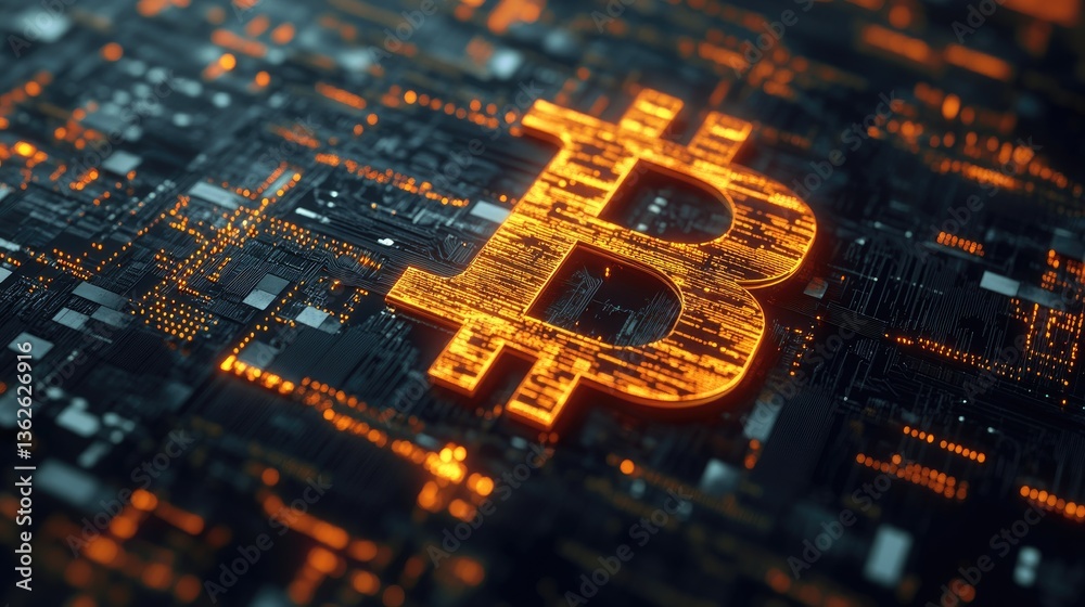 Poster cryptocurrency transaction verification on a futuristic ai-driven blockchain platform, showcasing re
